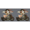Mug blanc Moto Usa Fille Blanc Taille unique