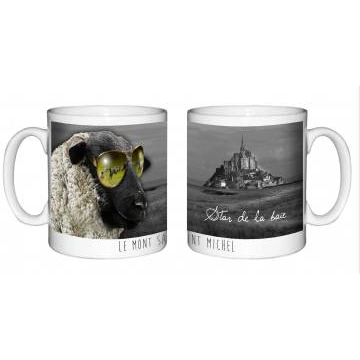 Mug blanc Mouton Lunettes Mont Saint Michel Blanc Taille unique