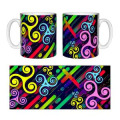 Mug blanc Multicolore Plusieurs Triskel de Couleurs Blanc Taille unique