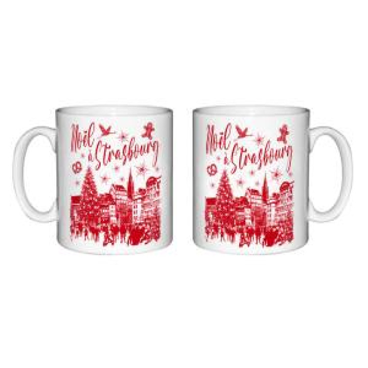 Mug blanc Noël à Strasbourg Blanc Taille unique