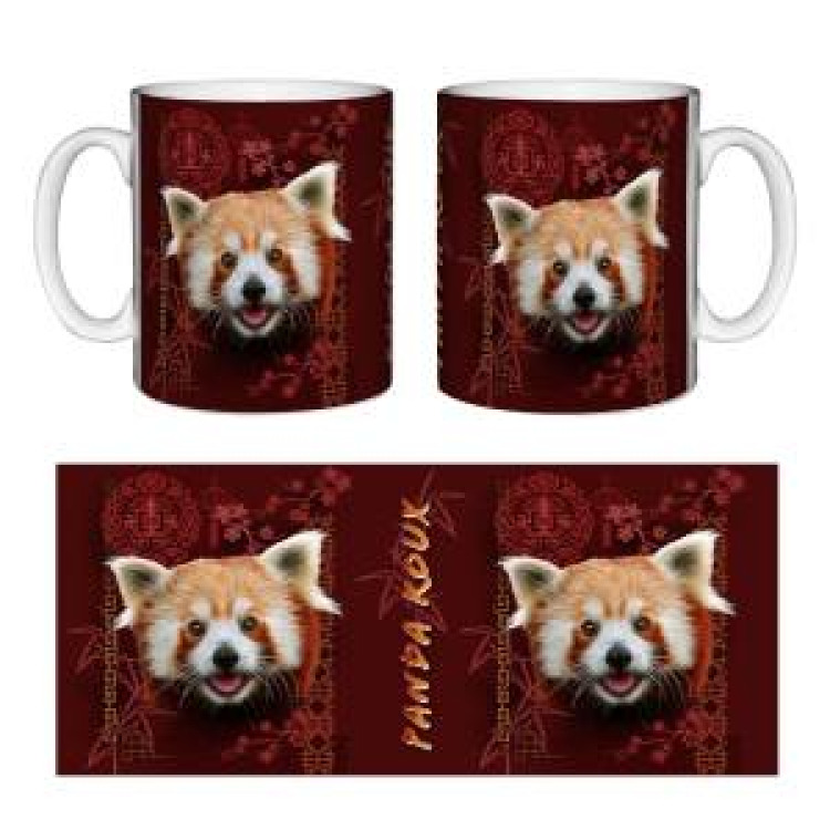Mug blanc Panda Roux Intemporel Blanc Taille unique