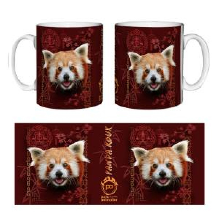 Mug blanc Panda Roux Intemporel Rouge Orange Parc Animalier des Pyrénées Blanc Taille unique