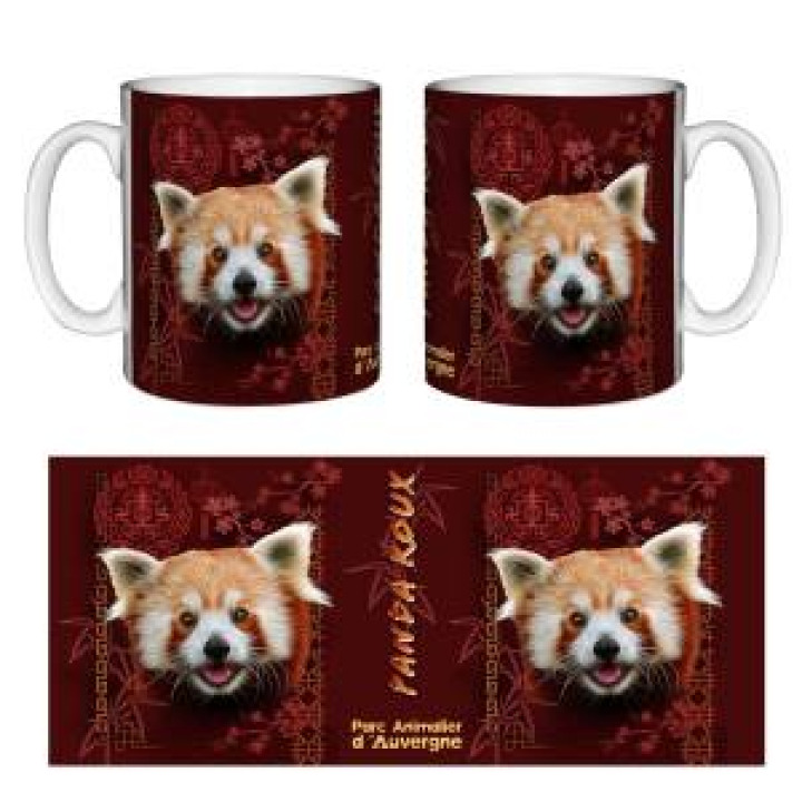 Mug blanc Panda Roux Intemporel Rouge Orange Parc Animalier dAuvergne Blanc Taille unique