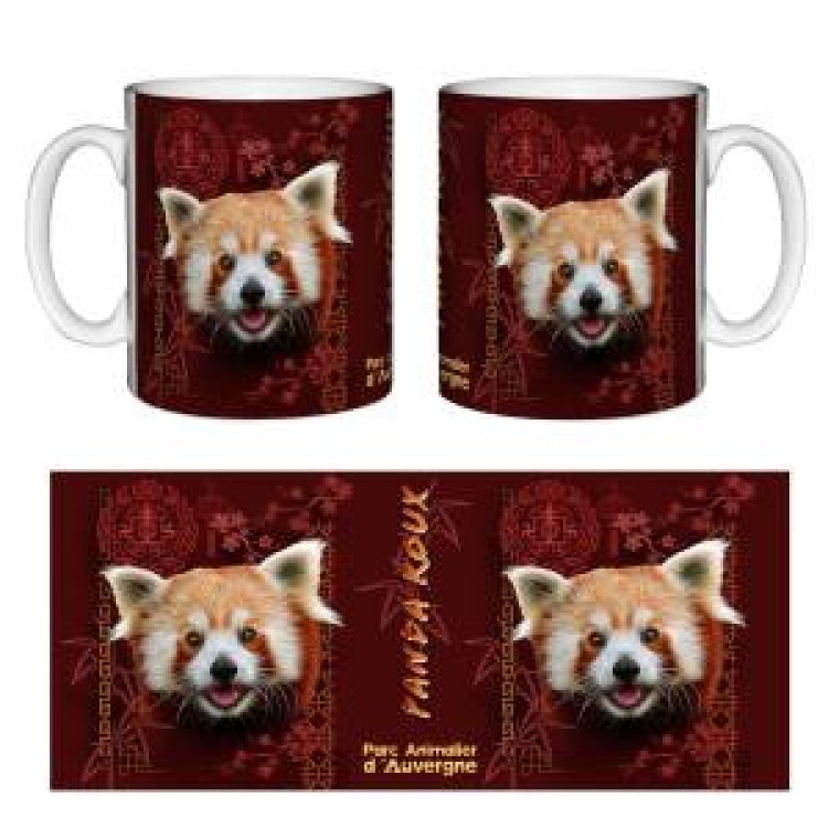 Mug blanc Panda Roux Intemporel (Rouge Orange) Parc Animalier d’Auvergne Blanc Taille unique