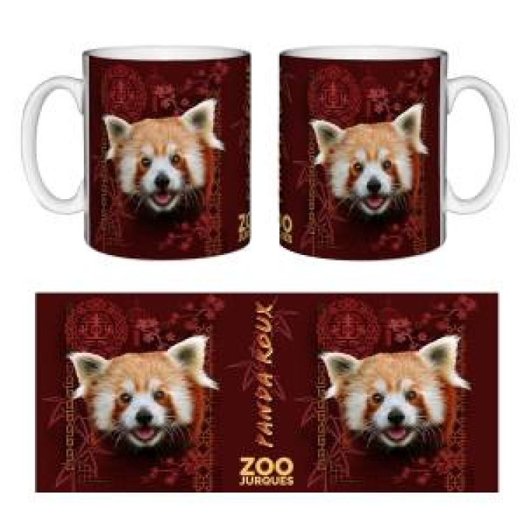 Mug blanc Panda Roux Intemporel (Rouge Orange) Zoo de Jurques Blanc Taille unique