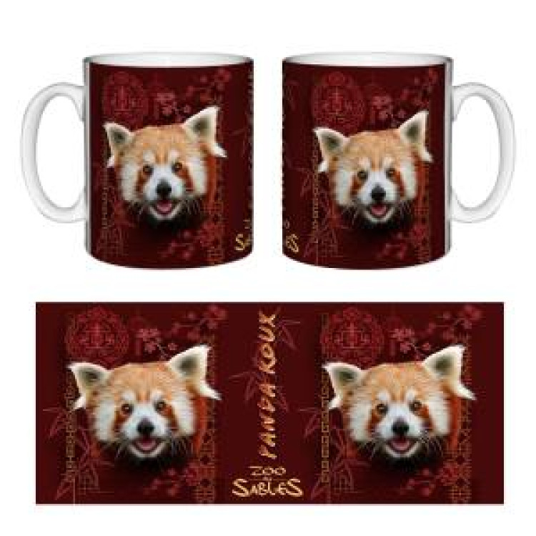Mug blanc Panda Roux Intemporel Zoo des Sables d’Olonne Blanc Taille unique