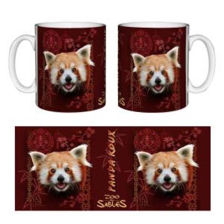 Mug blanc Panda Roux Intemporel Zoo des Sables dOlonne Blanc Taille unique