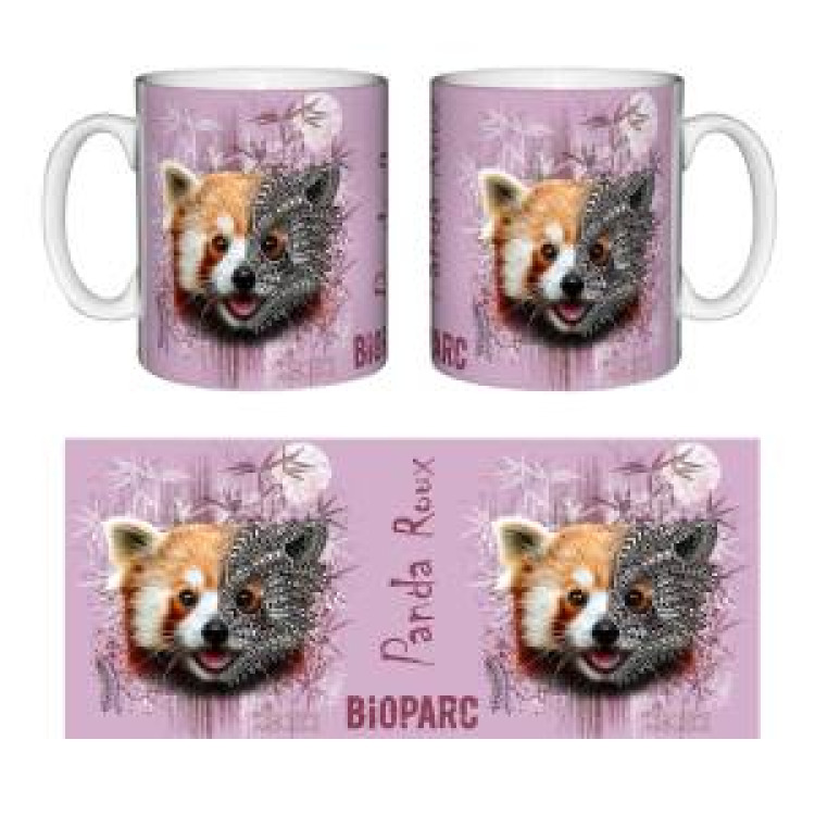 Mug blanc Panda Roux Native Tribes Bioparc (Violine Rose Clair) Blanc Taille unique