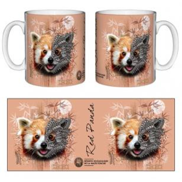 Mug blanc Panda Roux Native Tribes Orangé Rouge Clair Réserve de la Haute Touche Blanc Taille unique