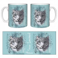 Mug blanc Panth&egrave;re des Neiges Native Tribes Zoo de Jurques Blanc Taille unique