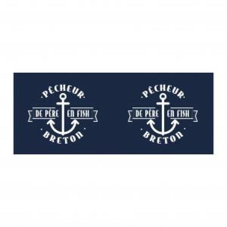 Mug blanc P&ecirc;cheur Breton de P&egrave;re en Fish Blanc Taille unique