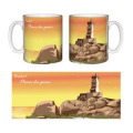 Mug blanc Phare du Paon &Icirc;le de Br&eacute;hat Blanc Taille unique