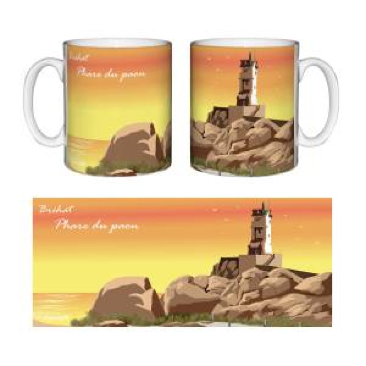 Mug blanc Phare du Paon &Icirc;le de Br&eacute;hat Blanc Taille unique