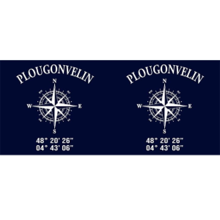 Mug blanc Plougonvelin GPS Blanc Taille unique