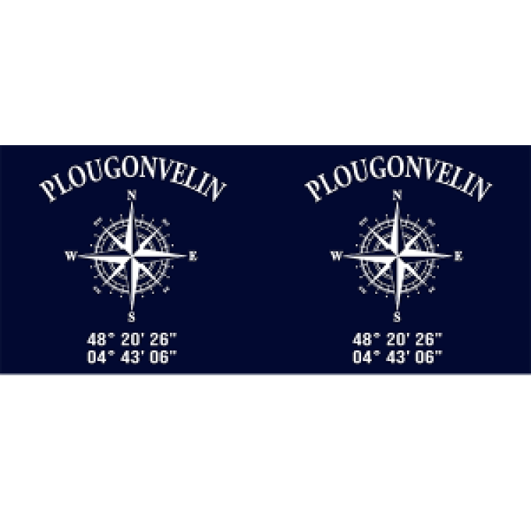 Mug blanc Plougonvelin GPS Blanc Taille unique