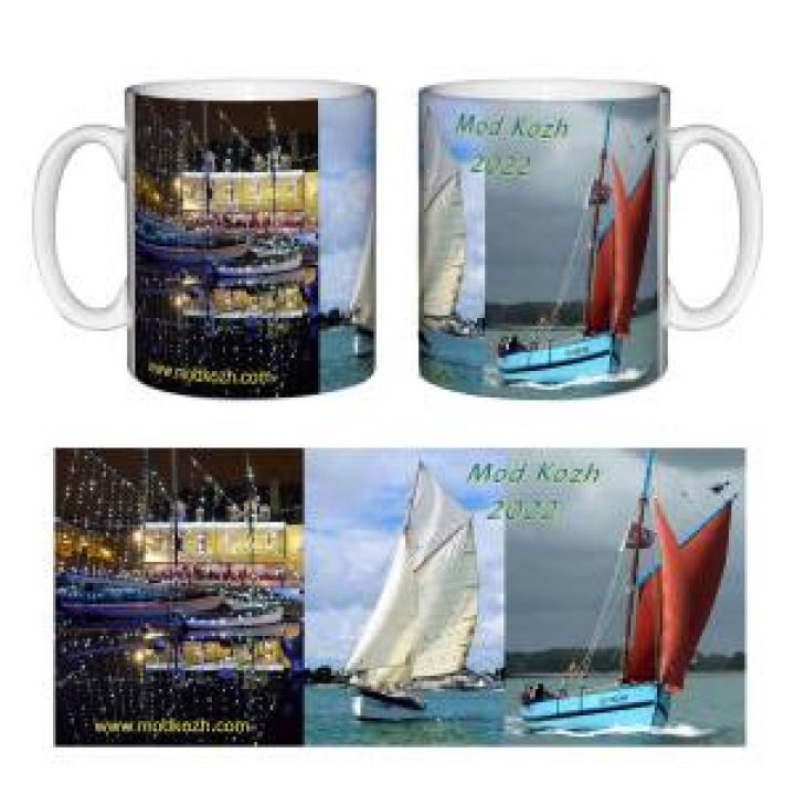 Mug blanc Port  Voiliers Mod Kozh Blanc Taille unique