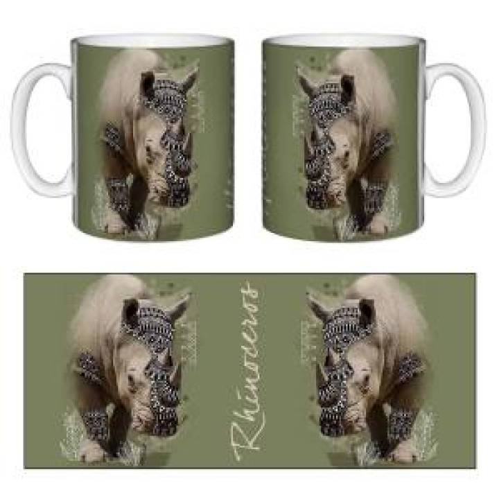 Mug blanc Rhino Natives Tribes Blanc Taille unique
