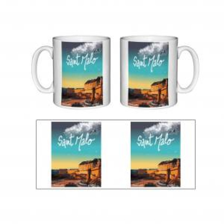 Mug blanc Saint Malo Vectoriel Blanc Taille unique