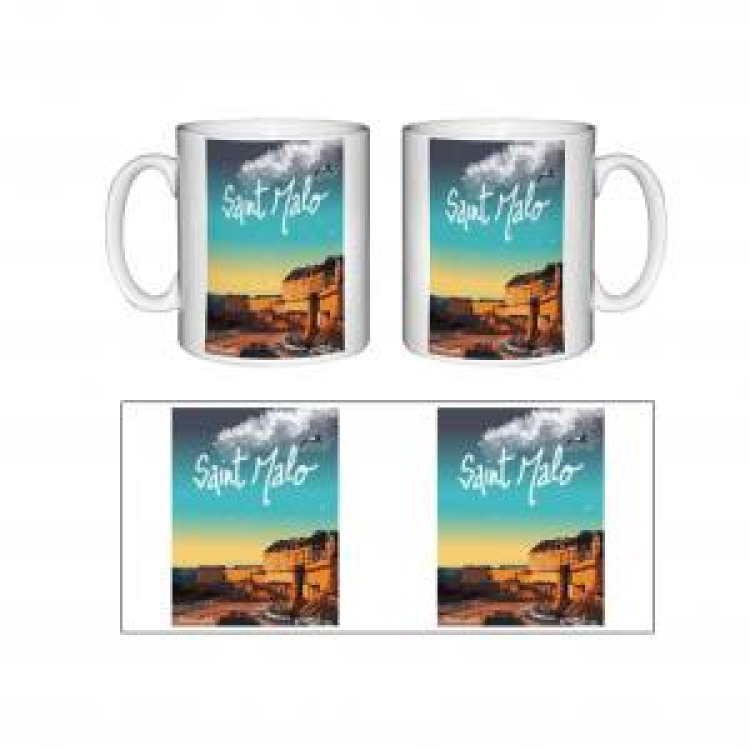 Mug blanc Saint Malo Vectoriel Blanc Taille unique