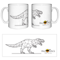 Mug blanc T-Rex Paléospace Blanc Taille unique
