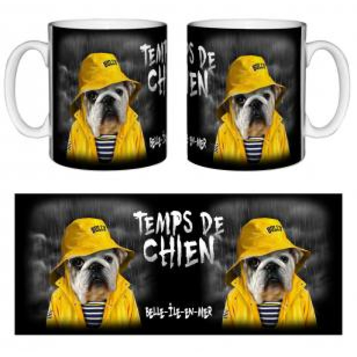 Mug blanc Temps de Chien Belle Île en Mer Blanc Taille unique