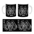 Mug blanc T&ecirc;te de Tigre Gamme Black Blanc Taille unique