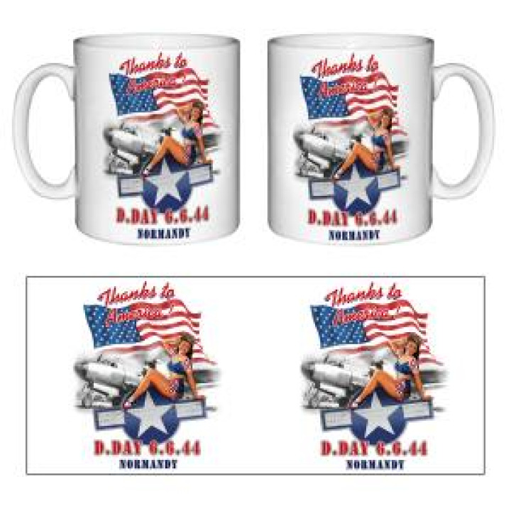 Mug blanc Thanks To America Blanc Taille unique