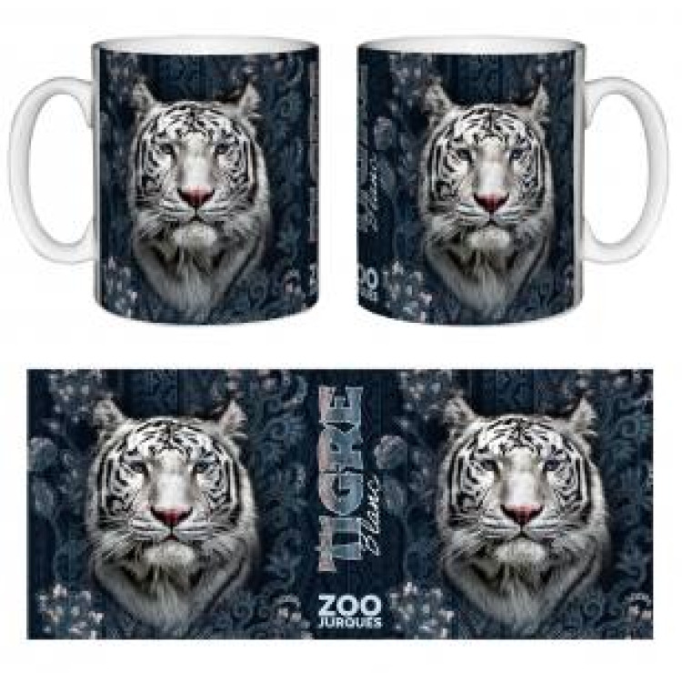 Mug blanc Tigre Blanc Intemporel Zoo de Jurques Blanc Taille unique