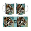 Mug blanc Tigre Linocut Zoo de Thoiry Blanc Taille unique