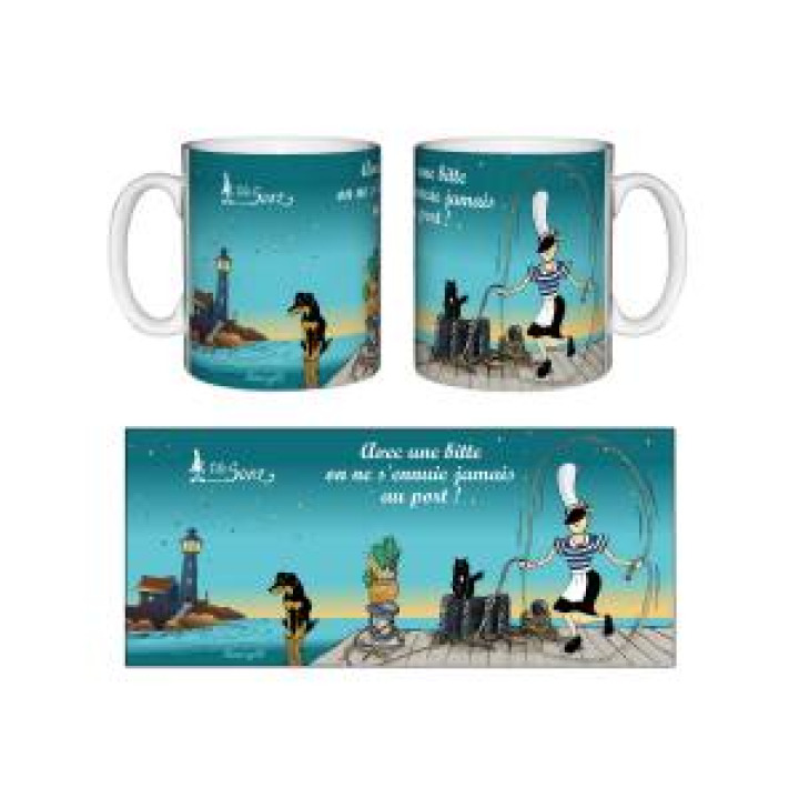 Mug blanc Tite Soaz Saut à la Corde sur le Port Blanc Taille unique
