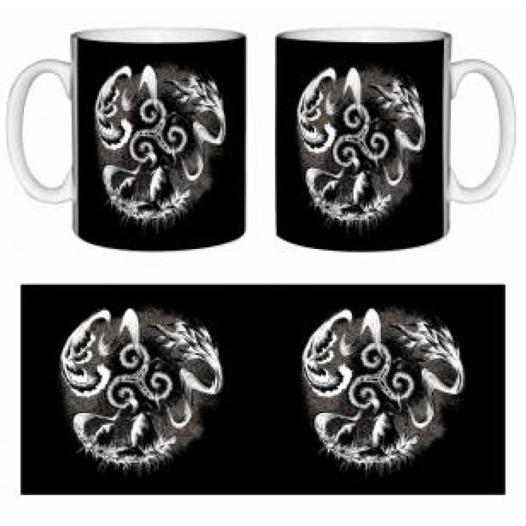 Mug blanc Triskel avec les 3 Elements Blanc Taille unique