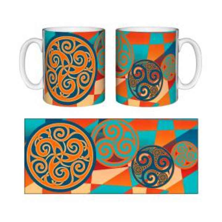 Mug blanc Triskel Multicolore Blanc Taille unique