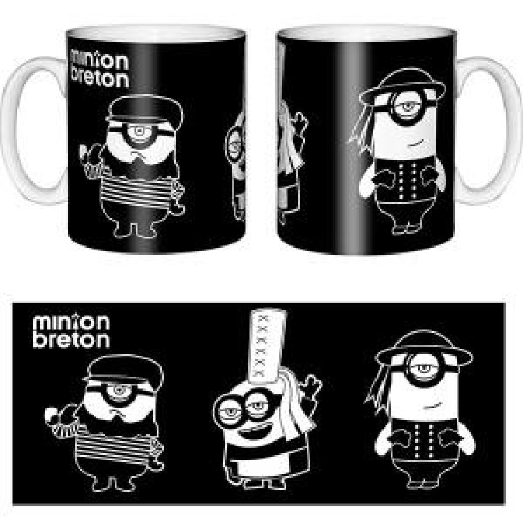 Mug blanc Trois Minion Breton Blanc Taille unique