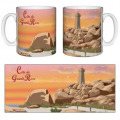 Mug blanc Version C&ocirc;te de Granit Rose (Version Rose) Blanc Taille unique