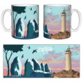 Mug blanc Version &eacute;glise/ Phare/ Menhir Bretagne Blanc Taille unique