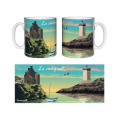 Mug blanc Vue du Port le Conquet Blanc Taille unique