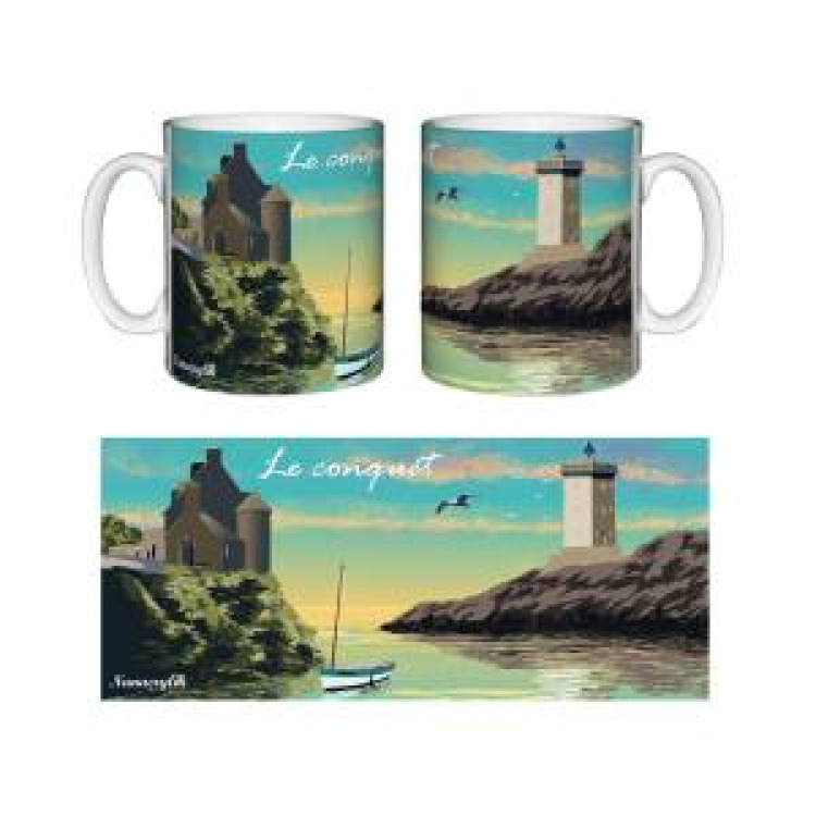 Mug blanc Vue du Port le Conquet Blanc Taille unique