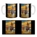 Mug blanc Vue du Port + Voilier Roscoff Cit&eacute; Corsaire Blanc Taille unique