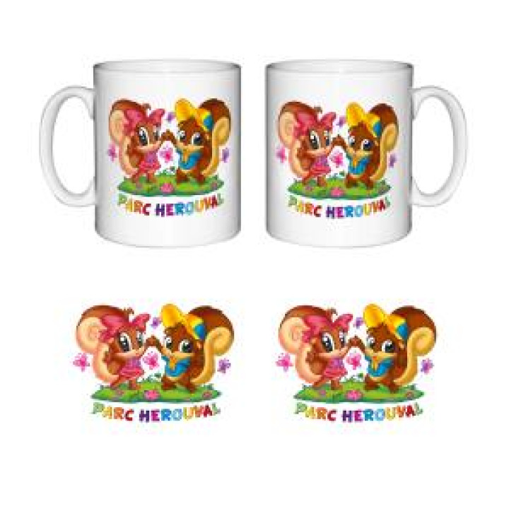 Mug blanc Welcom Parc Herouval Blanc Taille unique