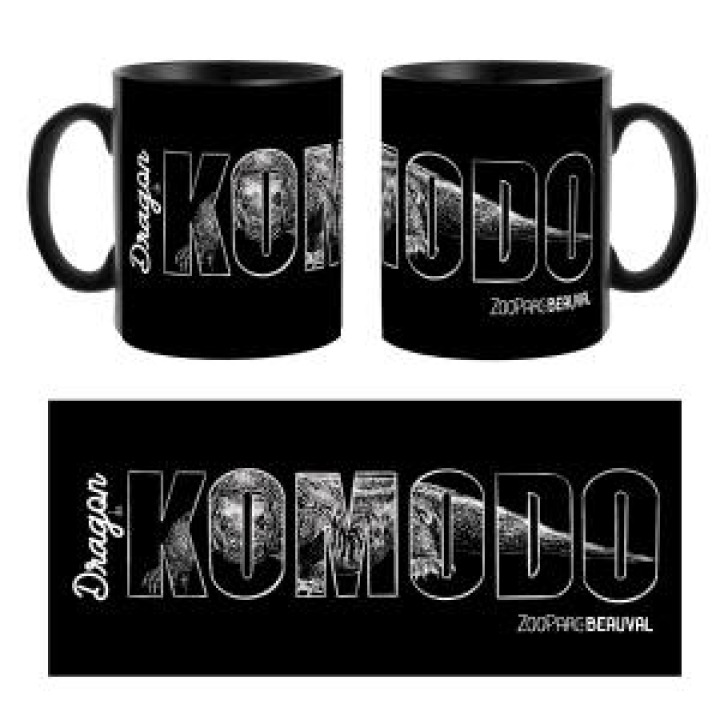 Mug noir Dragon de Komodo Zoo de Beauval Noir Taille unique