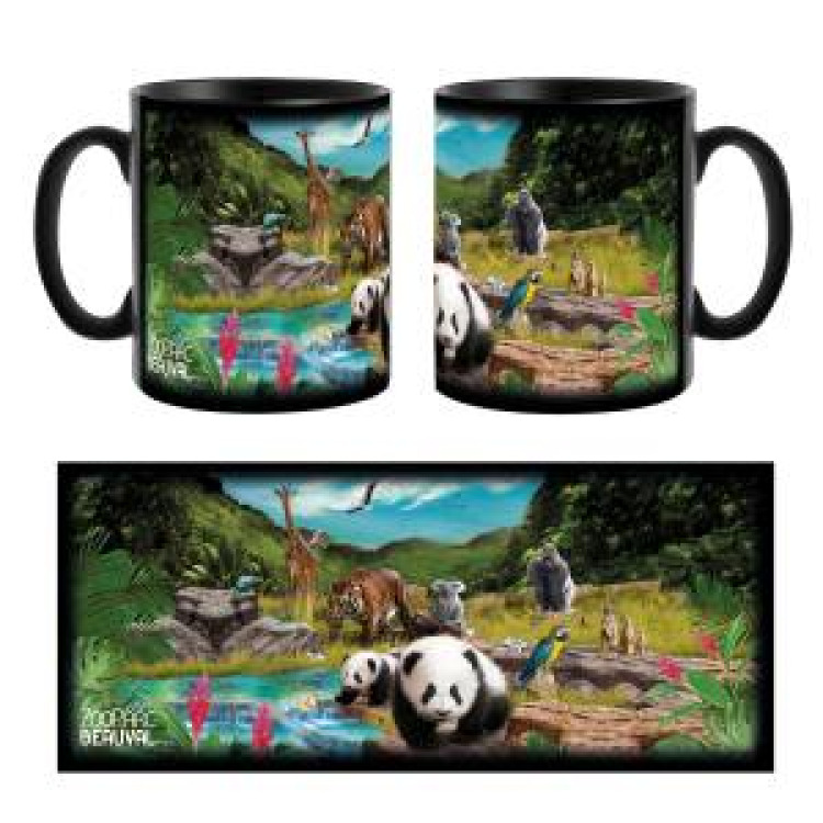 Mug noir Multi Vue 2022 Zoo de Beauval Noir Taille unique