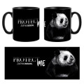 Mug noir Panda Protect Me Zoo de Beauval Noir Taille unique