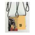 Pochette t&eacute;l&eacute;phone all-over &Eacute;l&eacute;phant Linocut Zoo de Thoiry Blanc Taille unique
