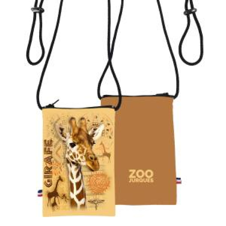 Pochette t&eacute;l&eacute;phone all-over Girafe Intemporel Zoo de Jurques Blanc Taille unique