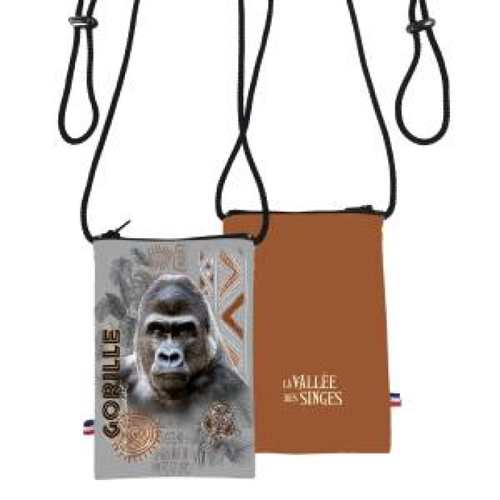 Pochette téléphone allover Gorille Intemporel Vallée des Singes Blanc Taille unique