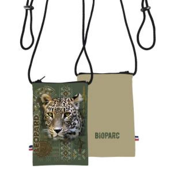 Pochette téléphone allover Léopard Intemporel Bioparc Blanc Taille unique