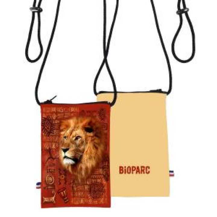 Pochette téléphone allover Lion Intemporel Bioparc Blanc Taille unique