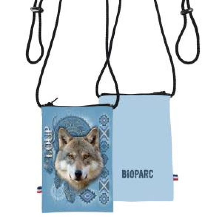 Pochette téléphone allover Loup Intemporel Bioparc Blanc Taille unique