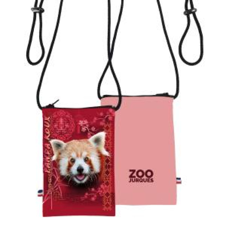 Pochette téléphone allover Panda Roux Intemporel Zoo de Jurques Blanc Taille unique