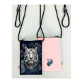 Pochette t&eacute;l&eacute;phone all-over Tigre Blanc Intemporel Cerza Blanc Taille unique